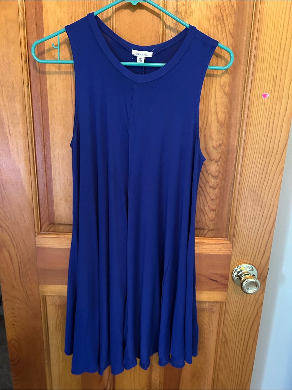 silence + noise Sleeveless Royal Blue Swing Dress